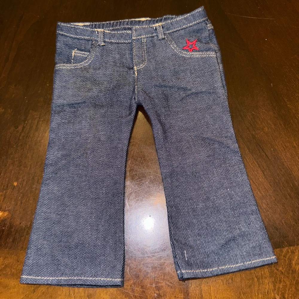 American Girl Brand Red Star Dark Wash Denim Jeans Pants